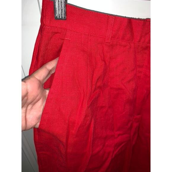 Women's Medium Shorts 2 Piece Set Geranium Red & Animal Print Casual - Picture 4 of 15